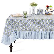 Ruffle Rectangle & Square Tablecloth - Light Steel Blue