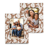 Block Print Picture Frame (No Plexi Glass) - Oak Brown