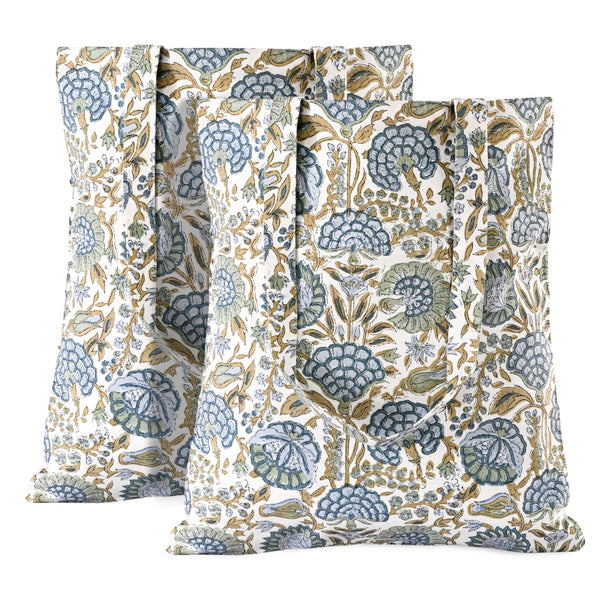 Hand Block Print Cotton Tote Bag - Asparagus Green