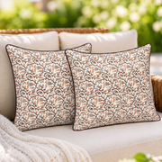 Brown Meadow Vine piping Pillow Cover