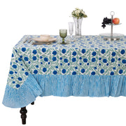 Ruffle Rectangle & Square Tablecloth - Queen Blue