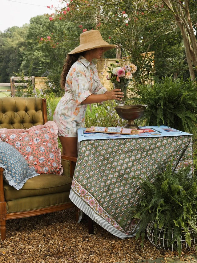 Dark Salmon Pink Square & Rectangle Tablecloth