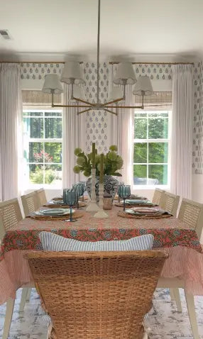 Indigo Blue Square & Rectangle Tablecloth