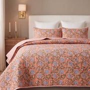 Dark Salmon Pink Quilt