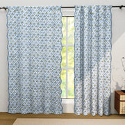 Light Steel Blue Scallop Curtain