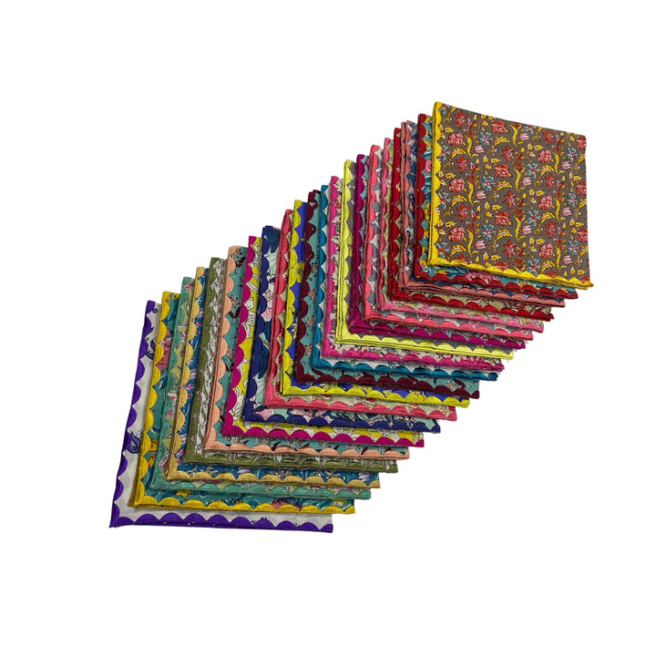 Mix Colour Embroidery Napkins Ridhi Block Print