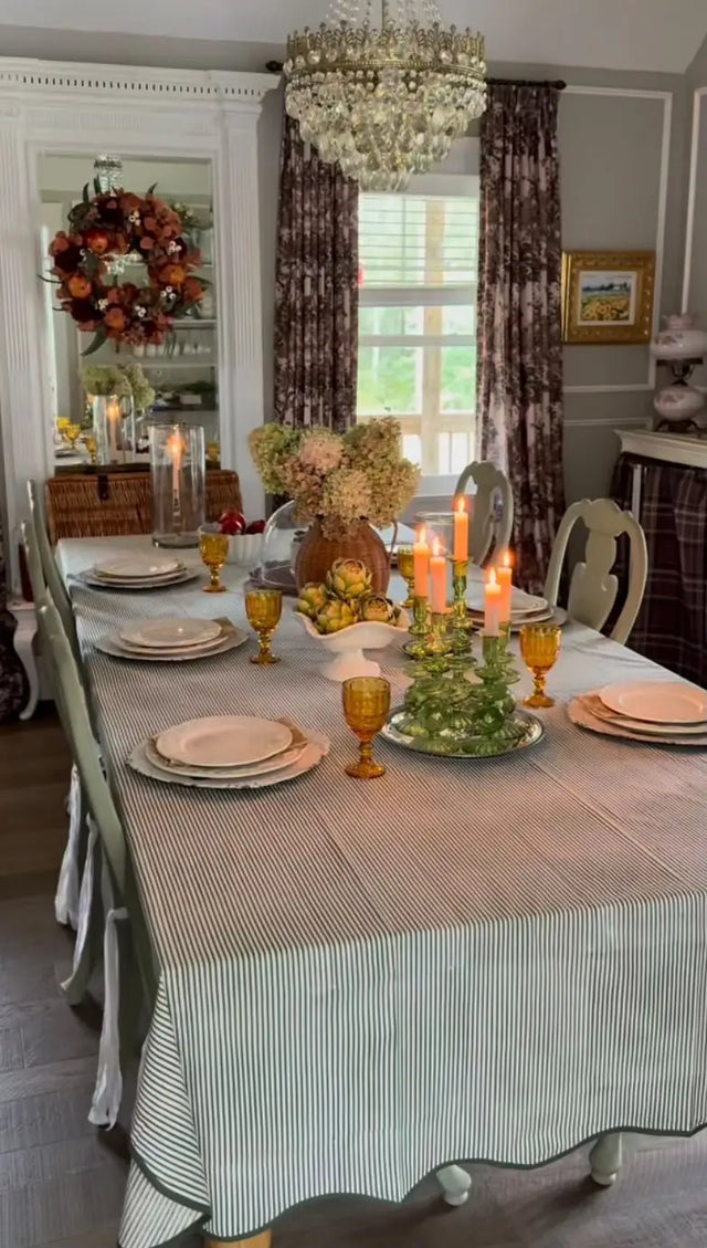 Indigo Blue Square & Rectangle Tablecloth