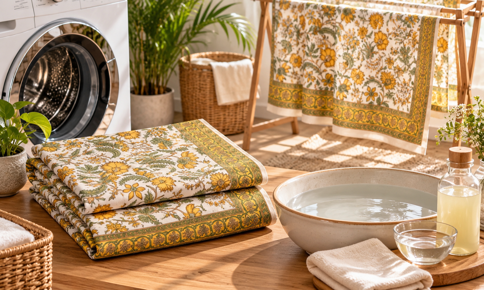 How to Wash and Care for Hand Block-Printed Cotton Linens