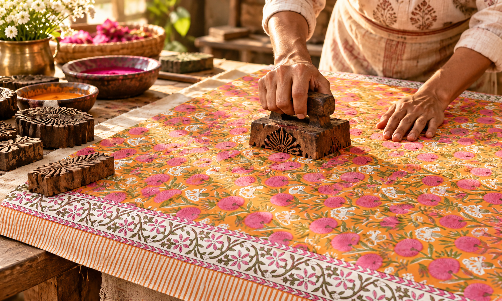 The Art of Hand Block Printing: How India's Ancient Textile Craft Comes to Your Table