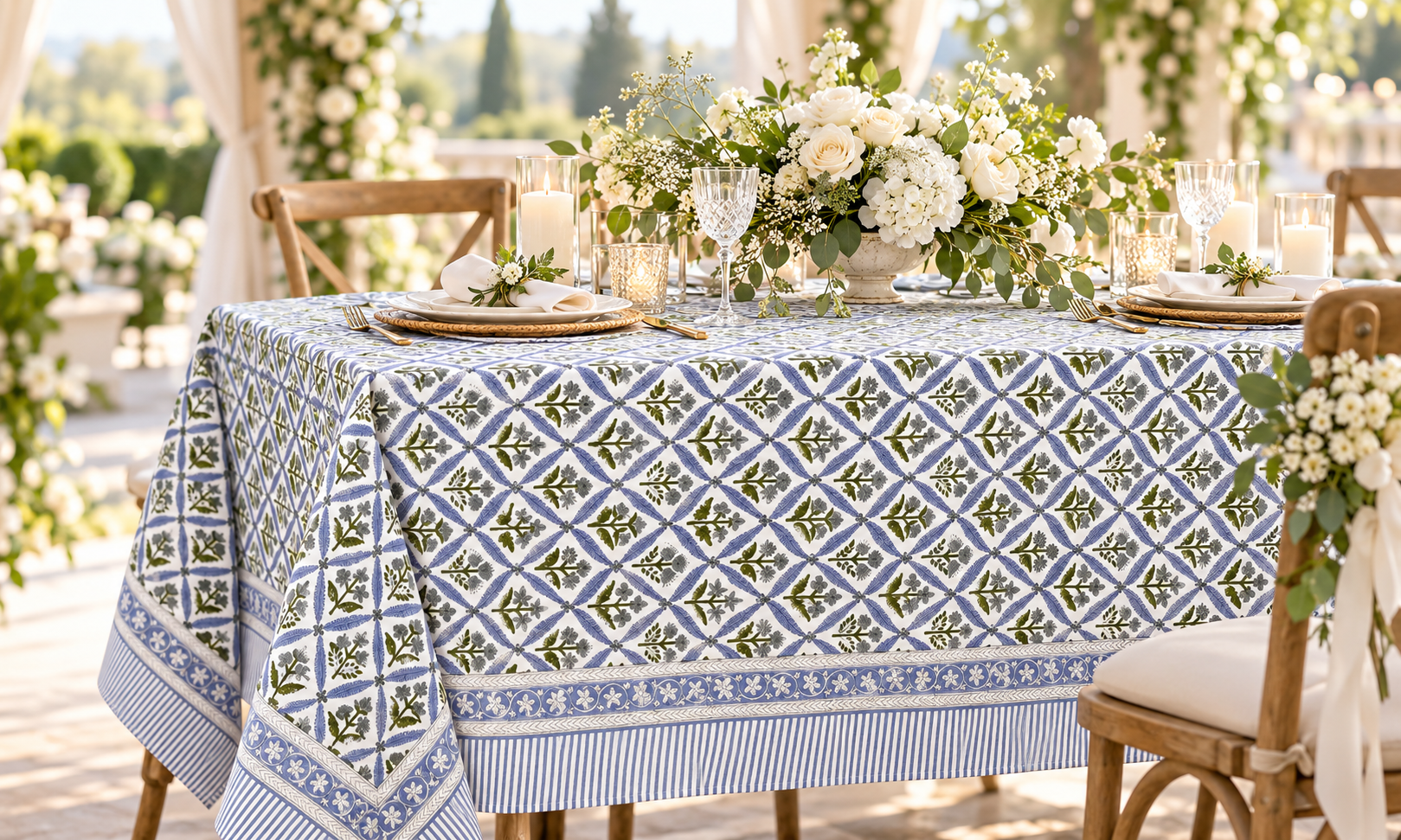 Wedding Table Styling with Block-Print Linens: Ideas, Sizes, and What to Order