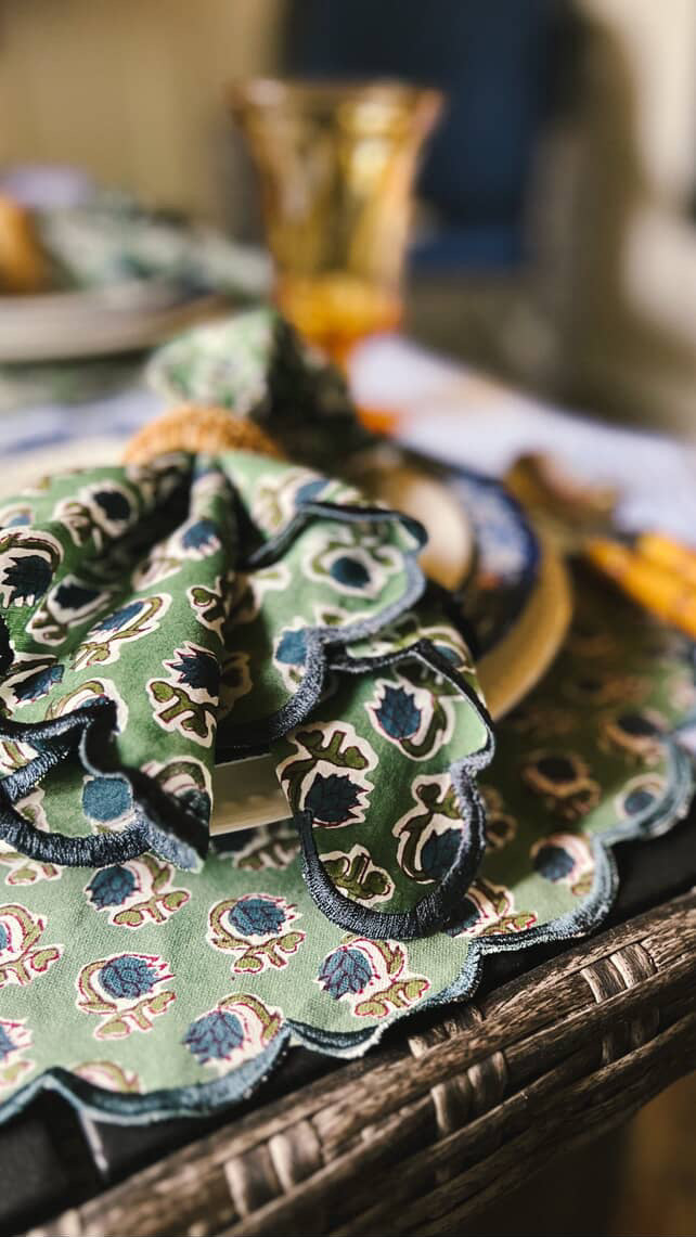 Hand Embroidered Cotton Napkins