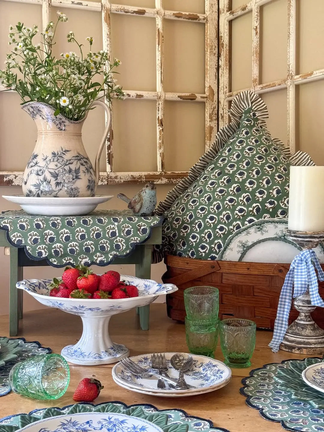 Basil Green Collection - Ridhi Block Print