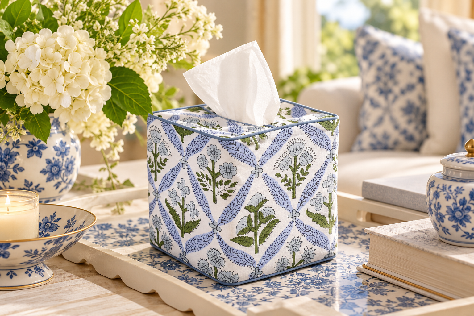 Tissue-Box-Cover Ridhi Block Print