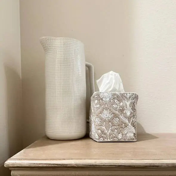 Cotton Tissue Box Covers - Ridhi Block Print