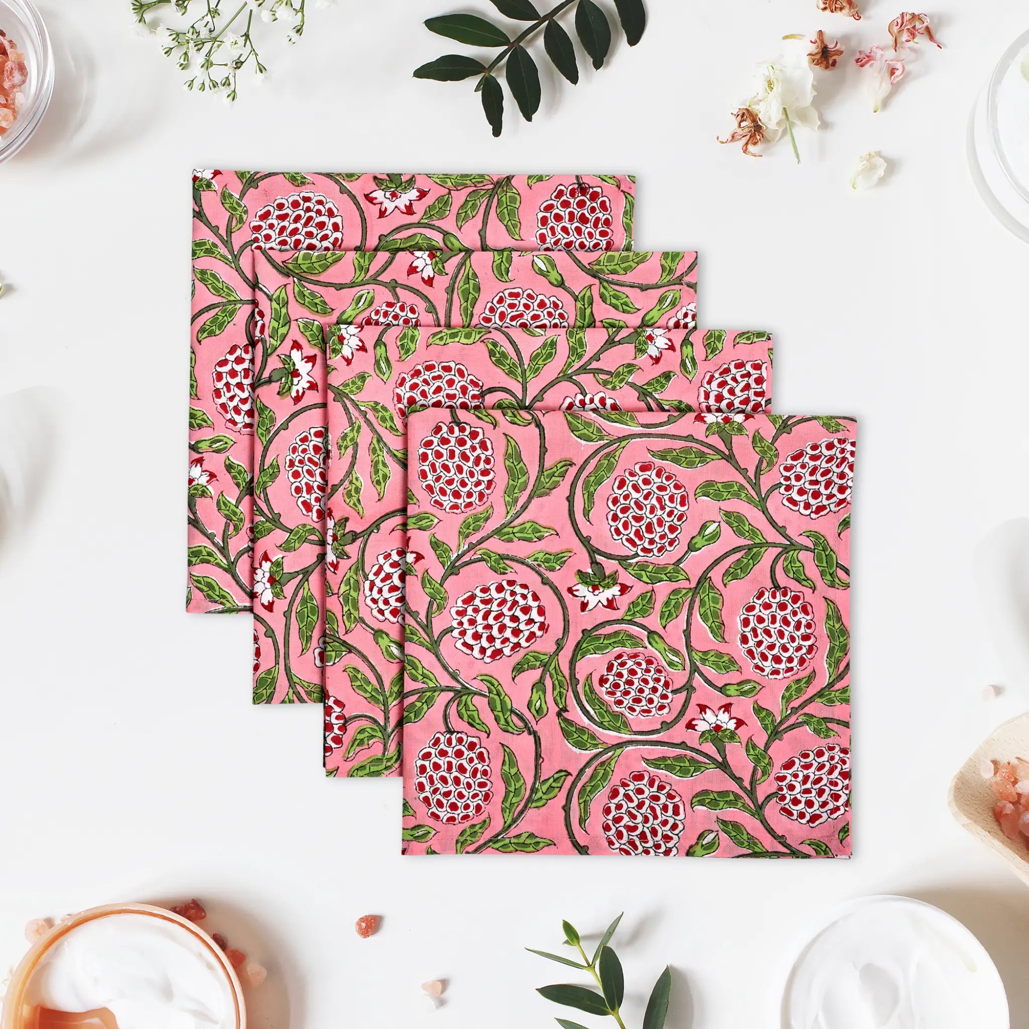 Strawberry Pink Collection - Ridhi Block Print
