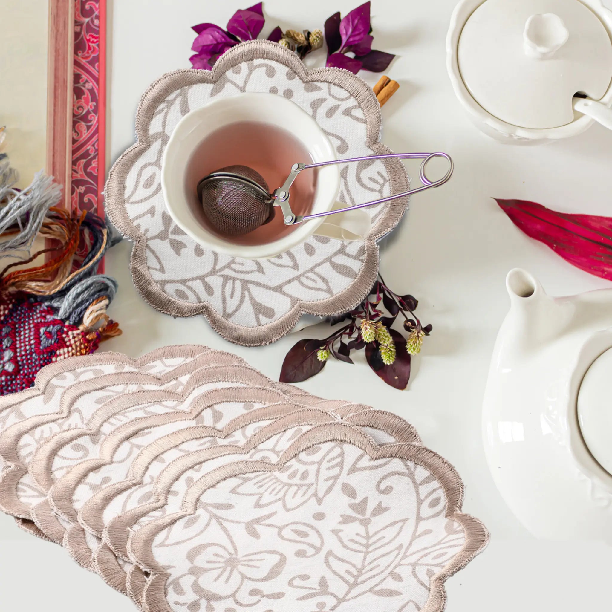 Taupe Jal Collection - Ridhi Block Print