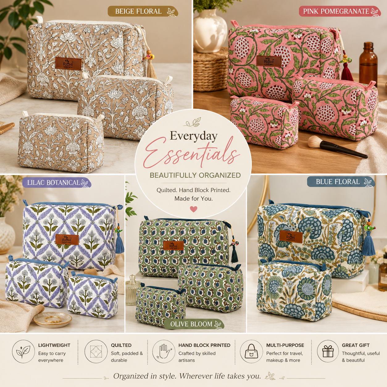 Toiletry-Pouch Ridhi Block Print