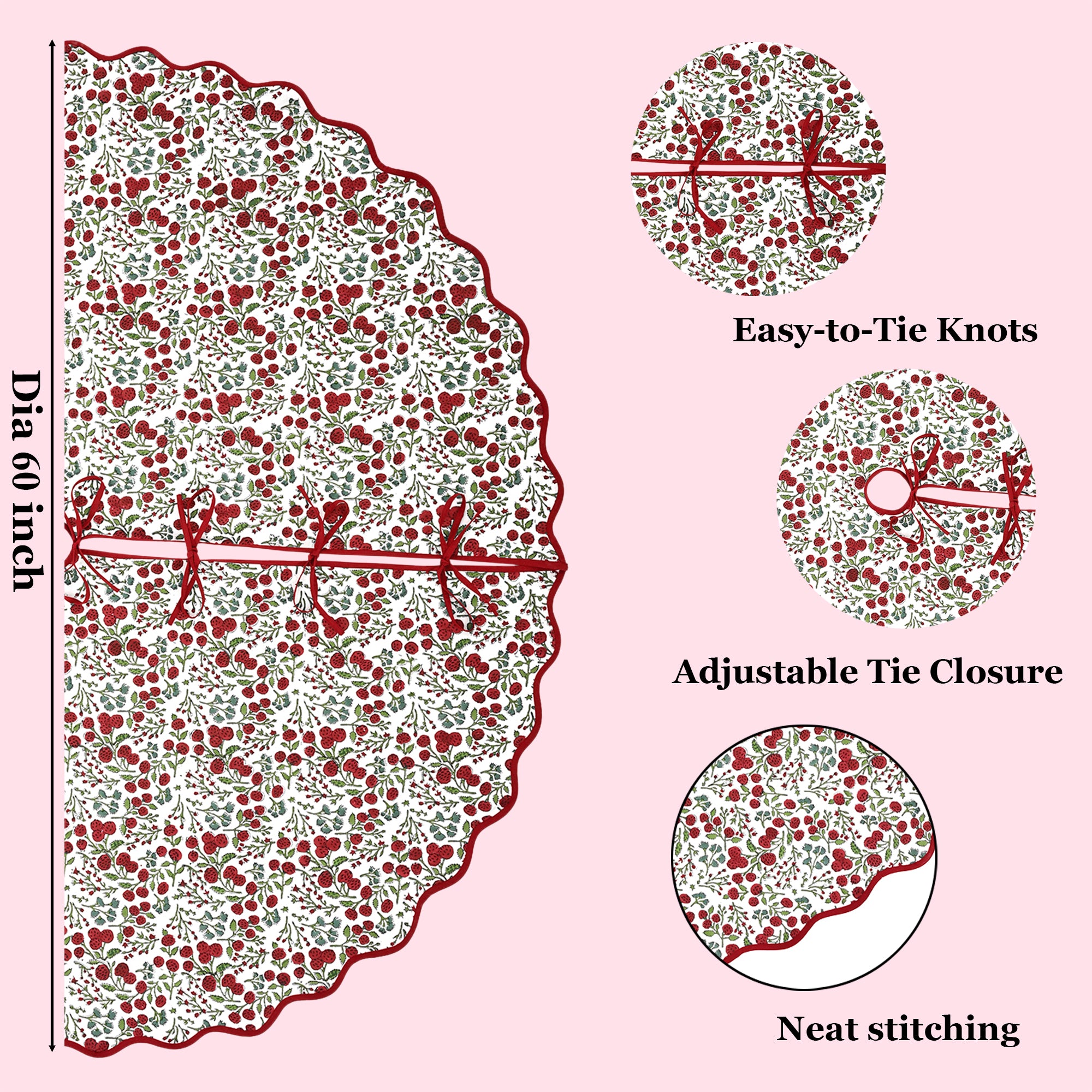 Garnet Red Tree Skirt