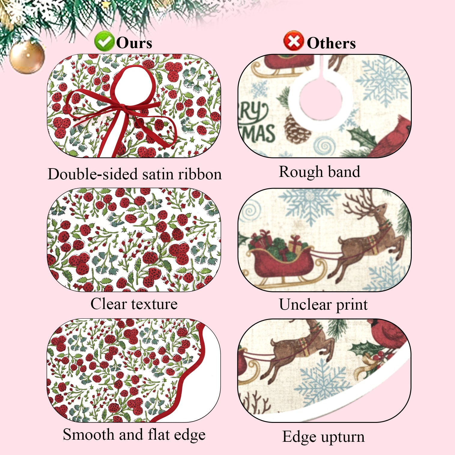 Garnet Red Tree Skirt