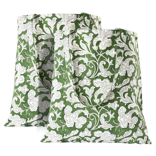 Pantone Artichoke Tote Bag Ridhi Block Print