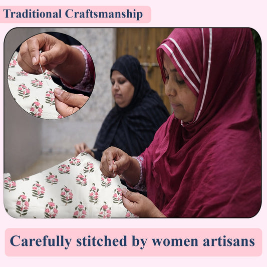 Punch Pink Quilt Ridhi Block Print
