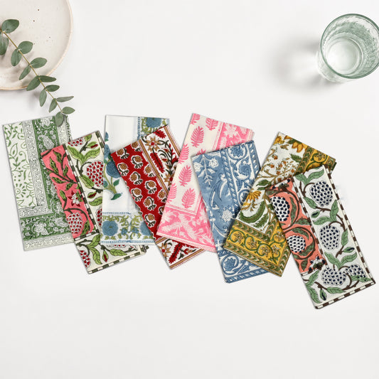 Mixed Border Napkins Ridhi Block Print