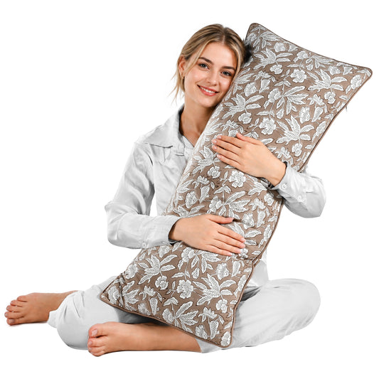 Oak Brown Piping Sham Pillow Cover RIDHI