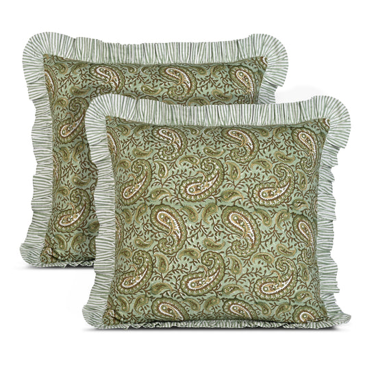 Nostalgic Naturals Ruffle Pillow Cover RIDHI