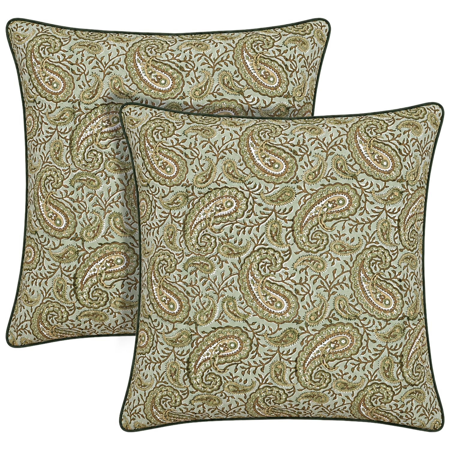 Nostalgic Naturals piping Pillow Cover RIDHI