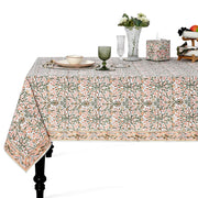Sassy Salmon and Emerald Green Square & Rectangle Tablecloth