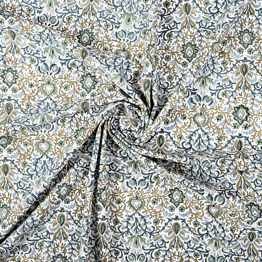 Ruffle Rectangle & Square Tablecloth - Indigo Floral Ridhi Block Print