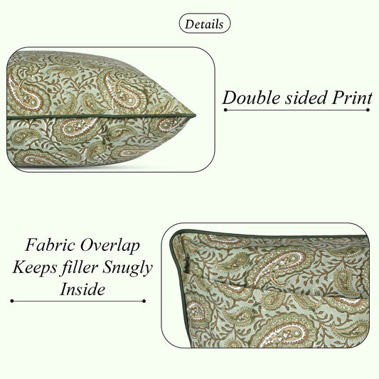 Nostalgic Naturals piping Pillow Cover RIDHI