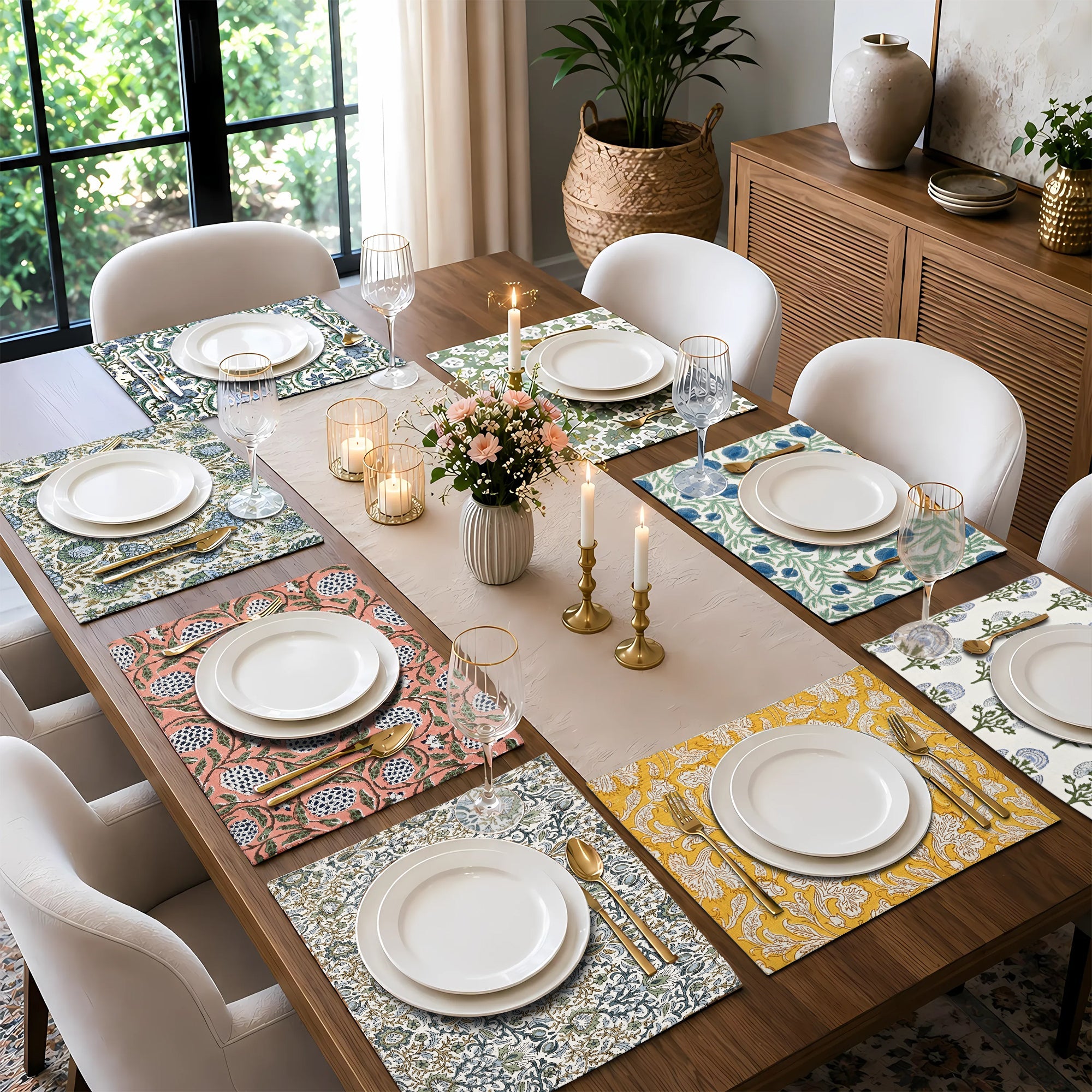 Mix Rectangle Placemat Ridhi Block Print
