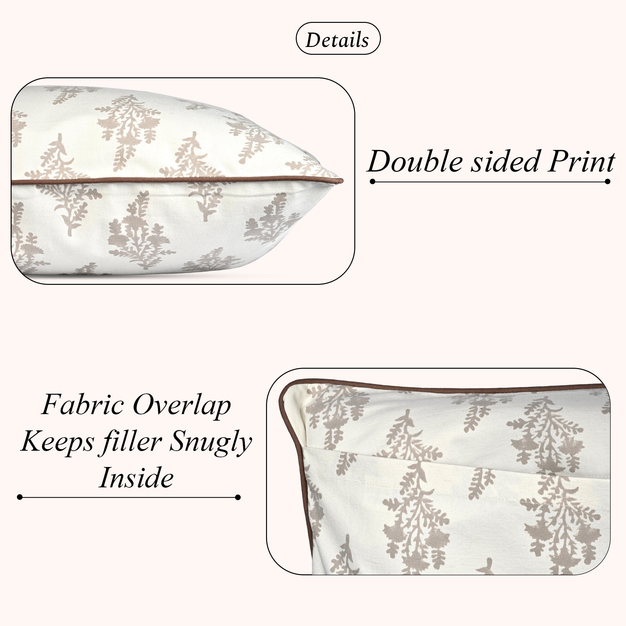 Quiet Earth piping Pillow Cover RIDHI