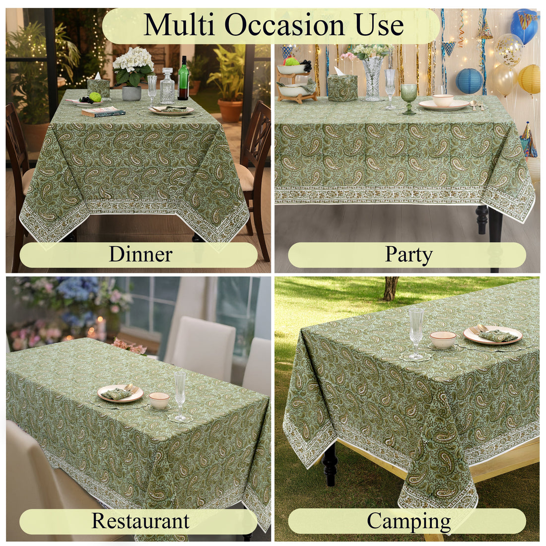 Nostalgic Naturals Rectangle & Square Tablecloth RIDHI
