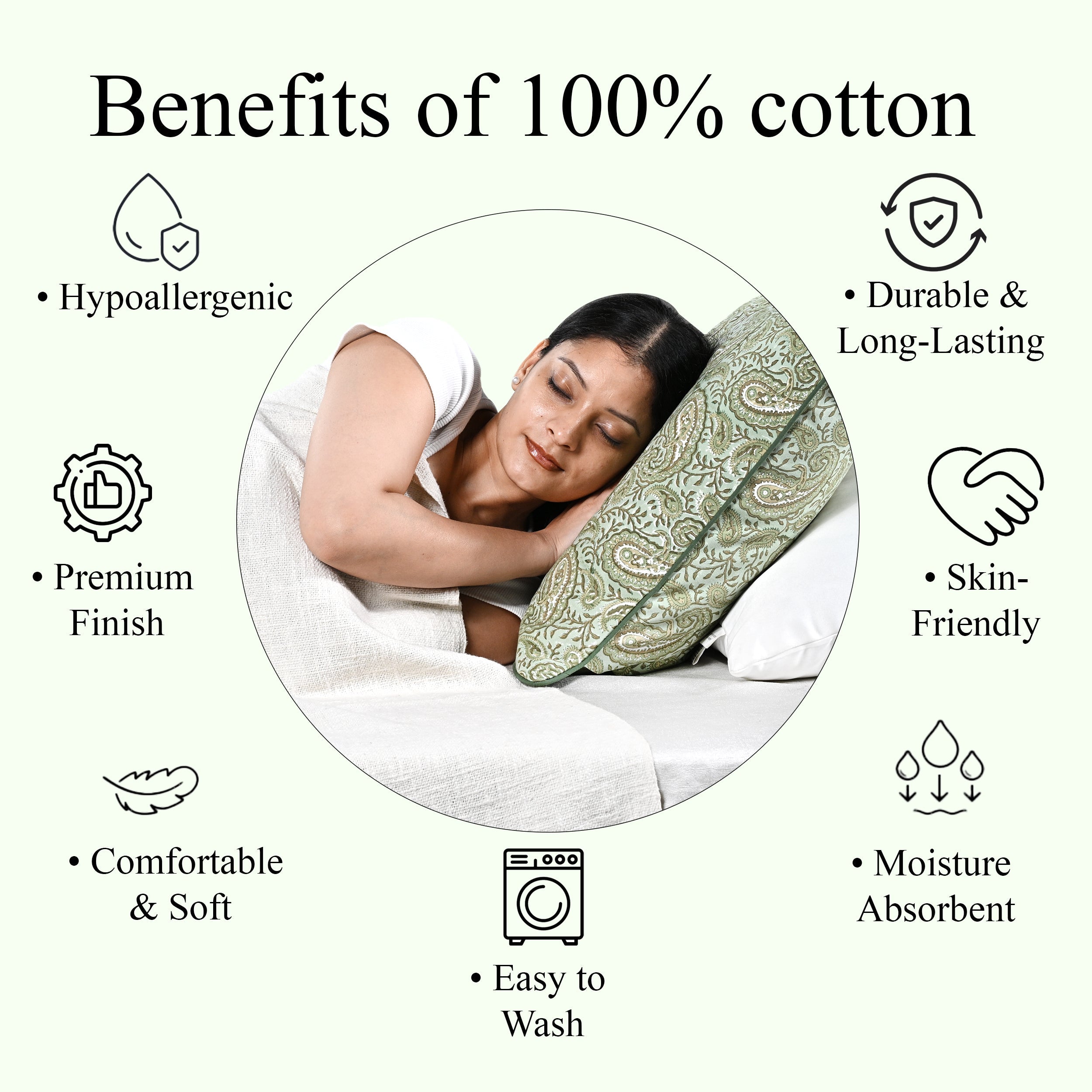 Nostalgic Naturals piping Pillow Cover RIDHI