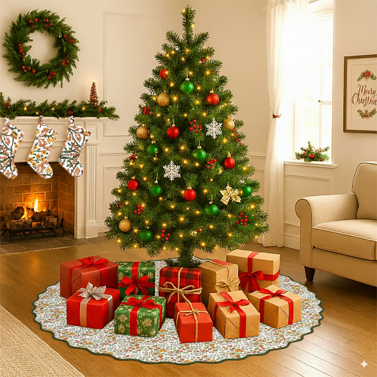 Goldenrod Yellow Tree Skirt