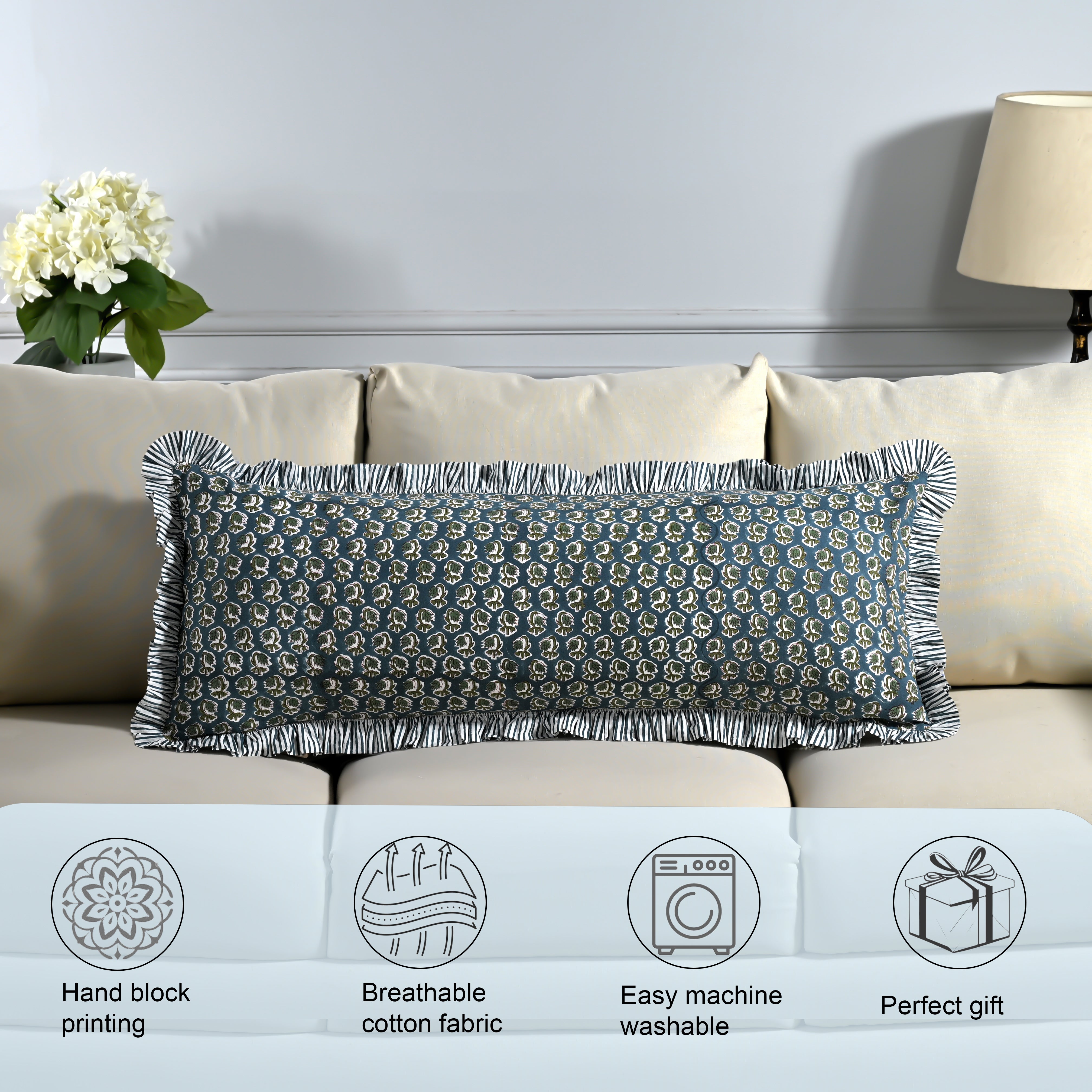 Peacock Blue Sham Cover