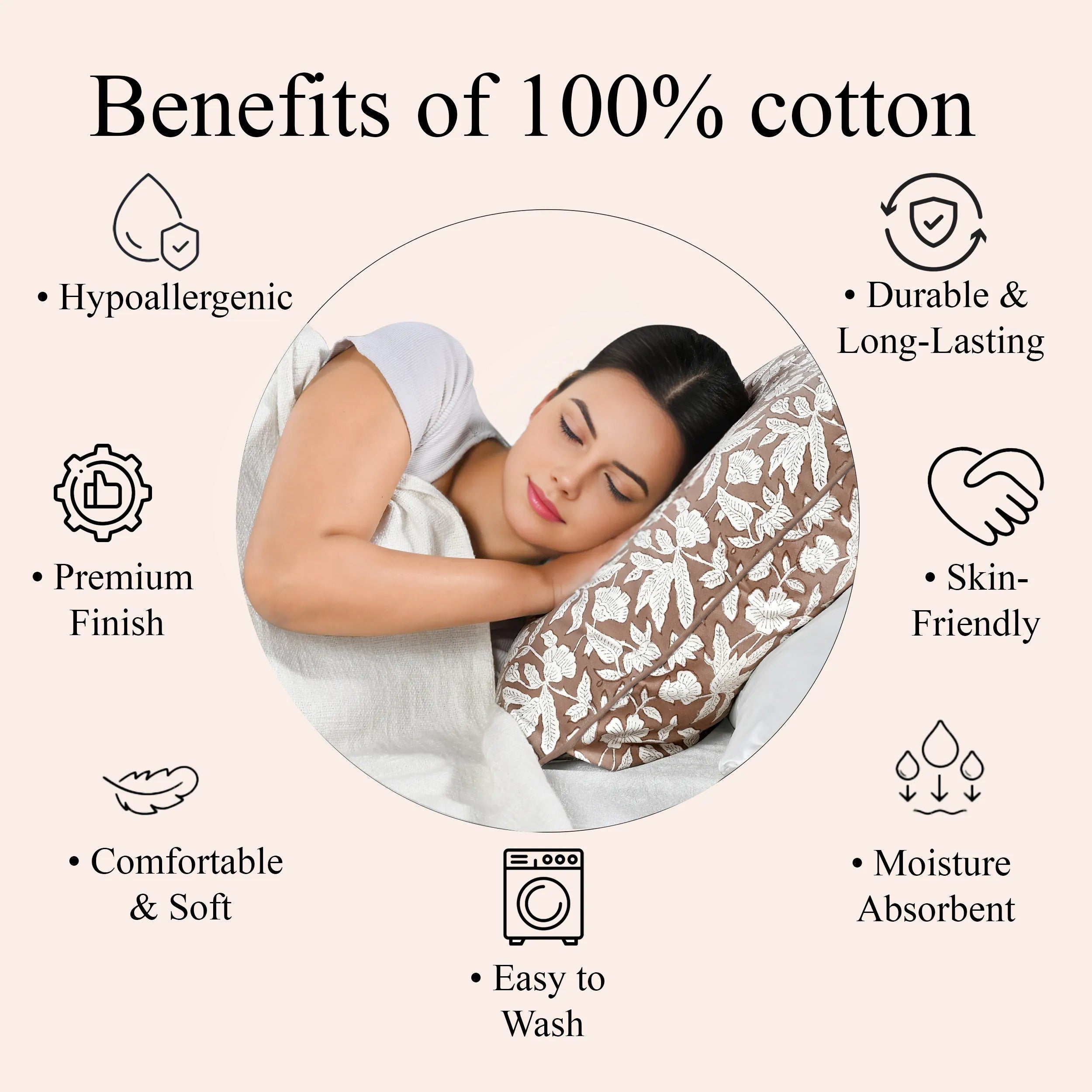 Oak Brown Piping Sham Pillow Cover RIDHI