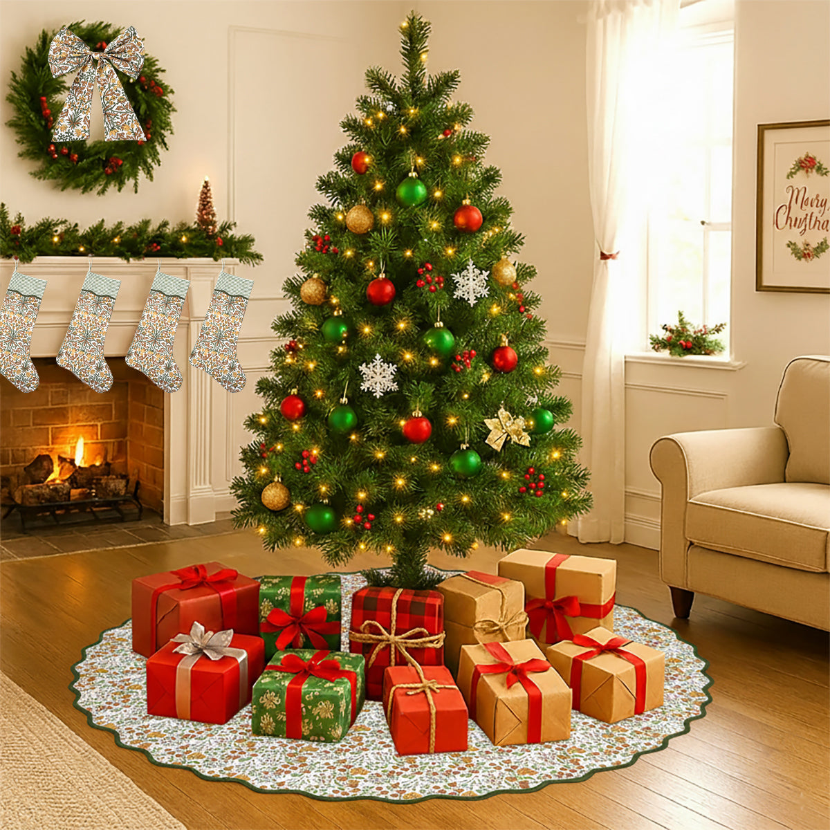 Goldenrod Yellow Christmas Stocking