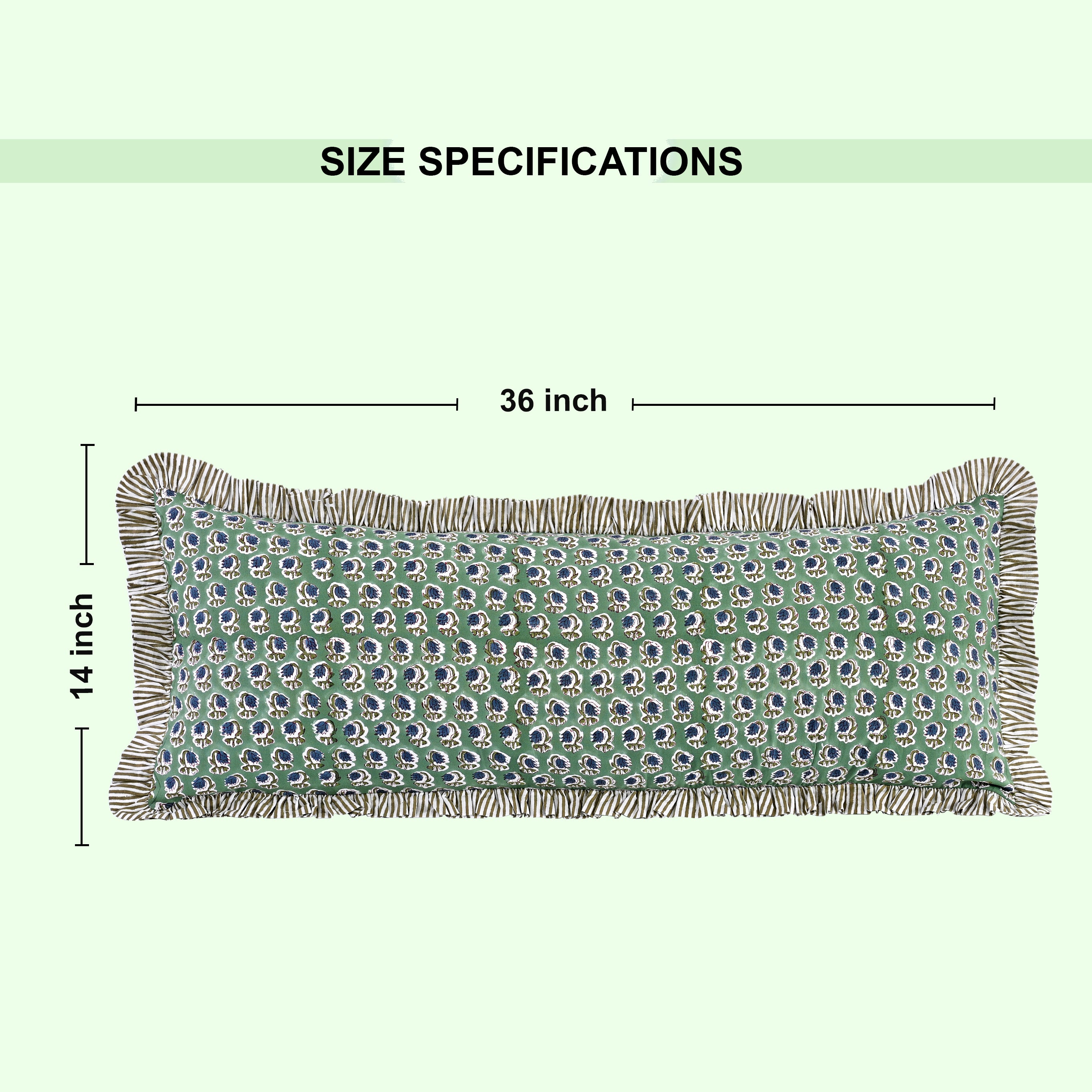 Basil Green Sham Cover