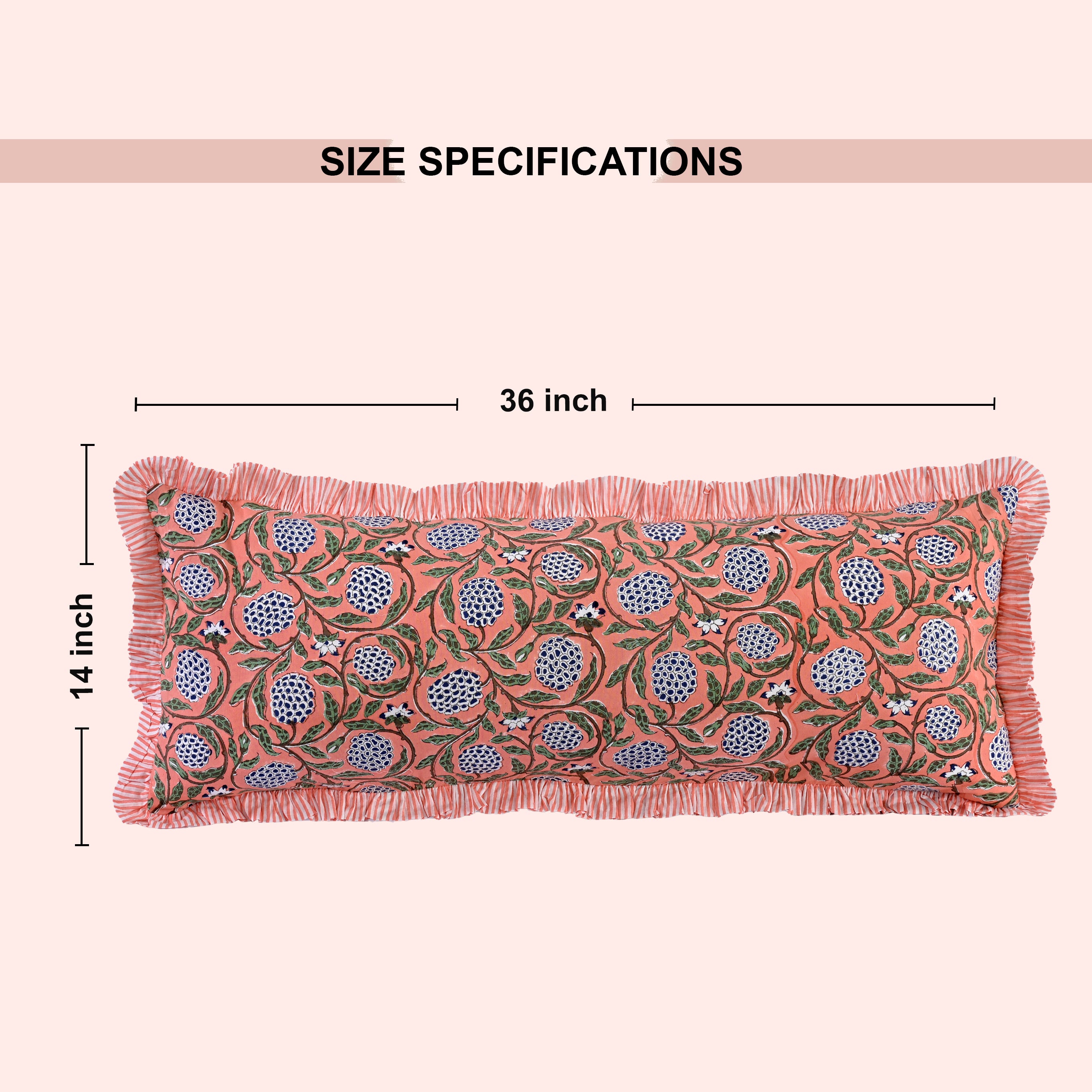 Dark Salmon Pink Sham Cover
