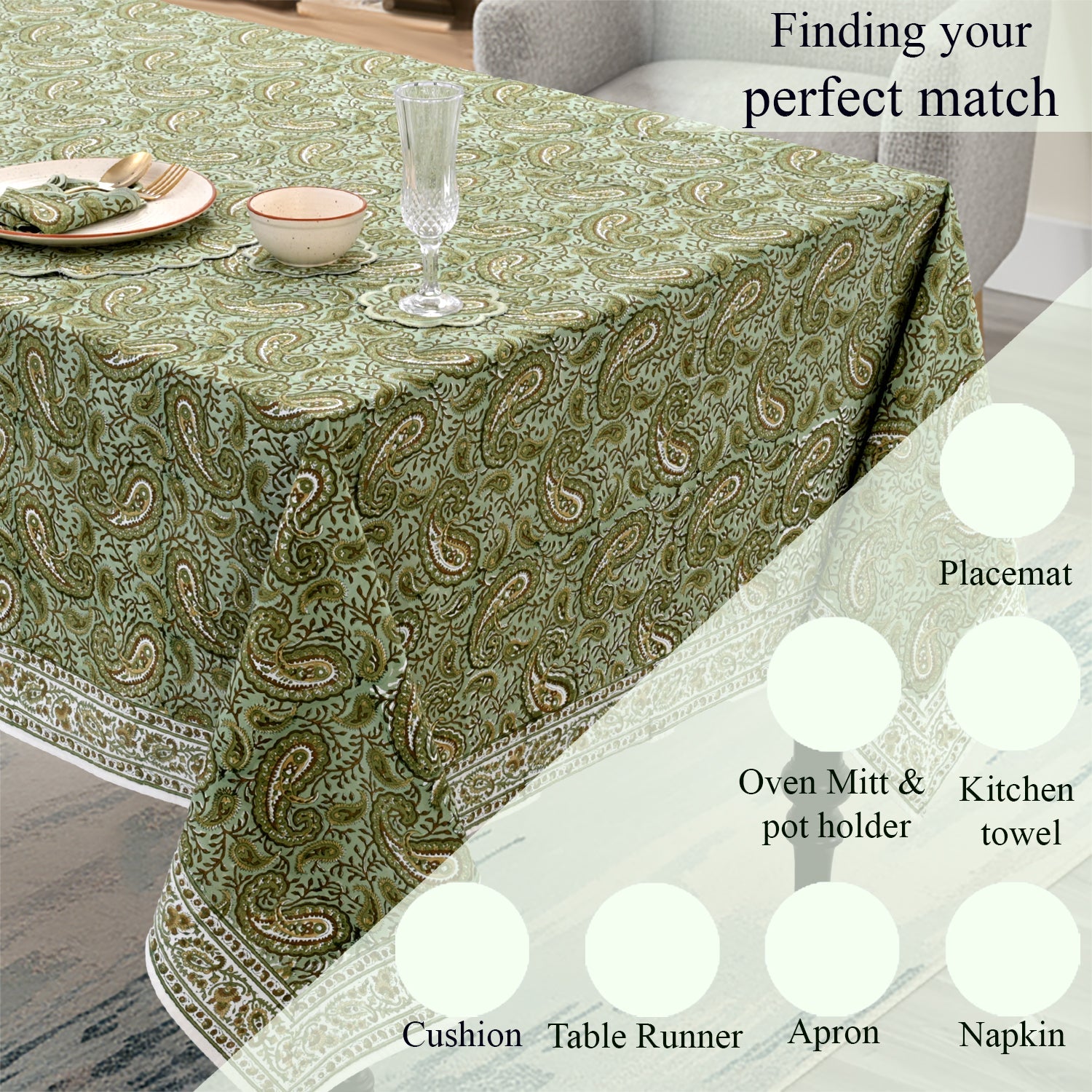 Nostalgic Naturals Rectangle & Square Tablecloth RIDHI