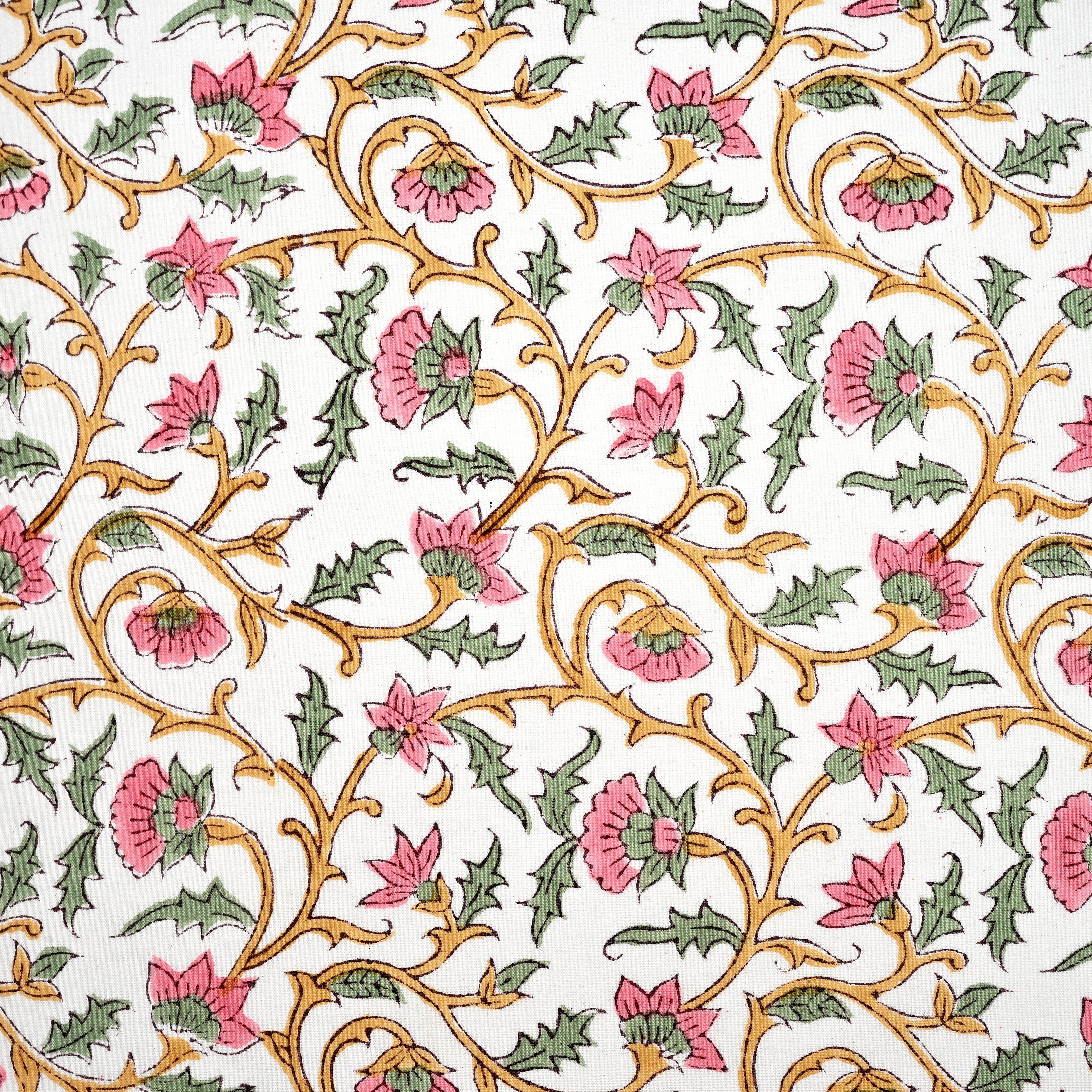 Rose pink Floral vine piping Pillow Cover RIDHI