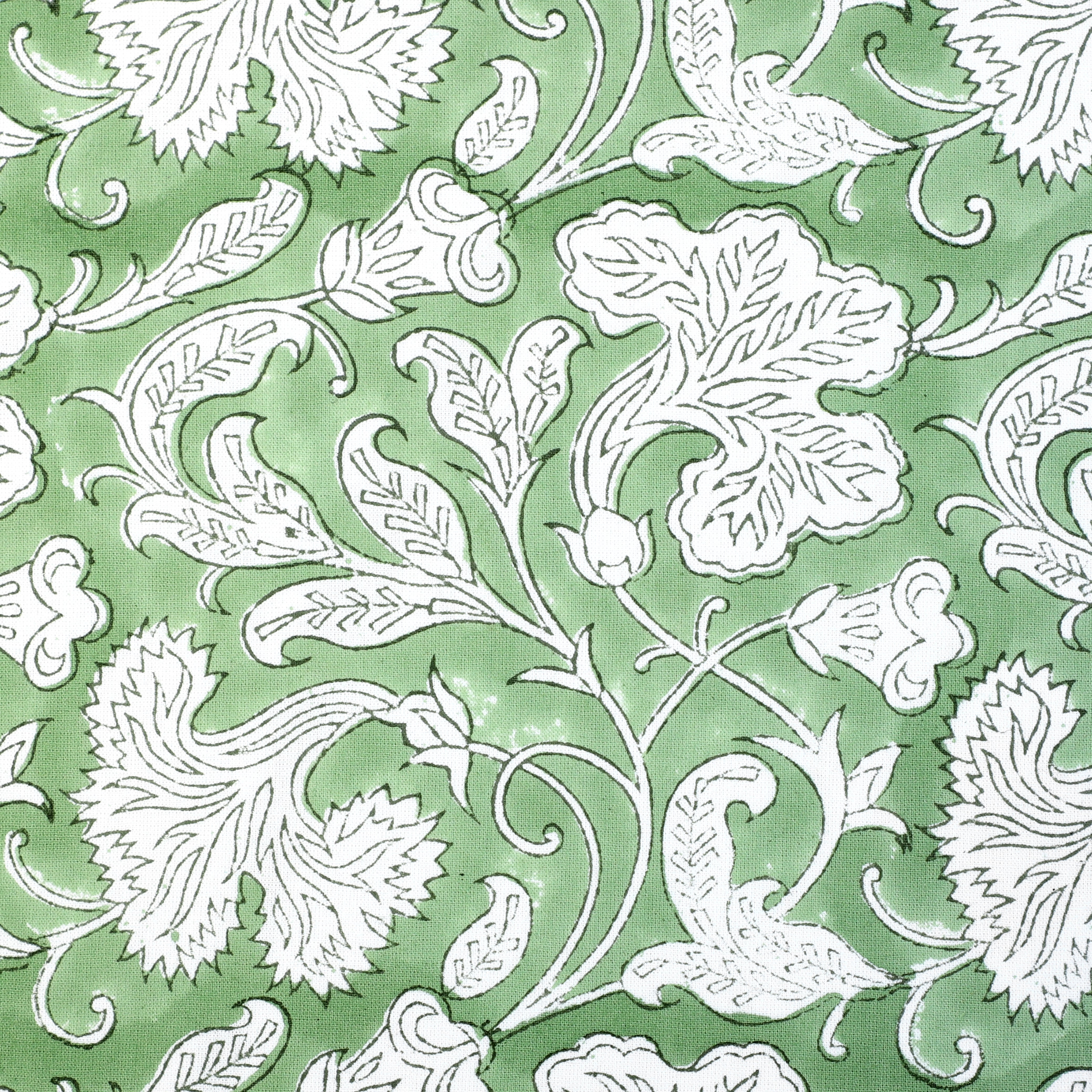 Sage Green Piping Pillow Cover Ridhi Block Print