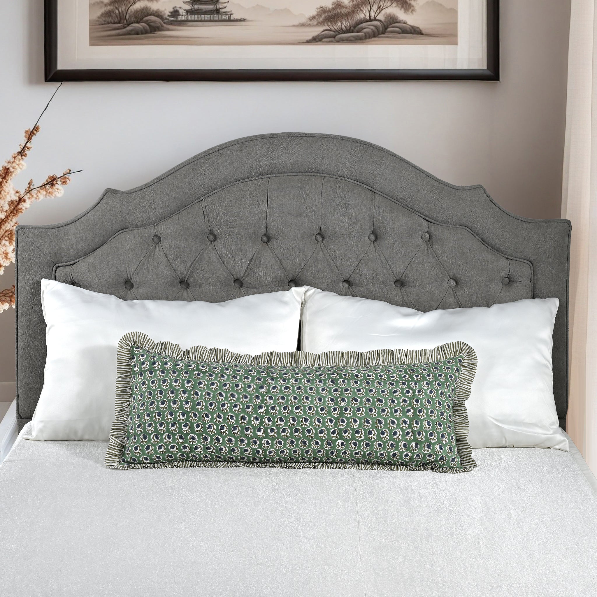 Basil Green Sham Cover