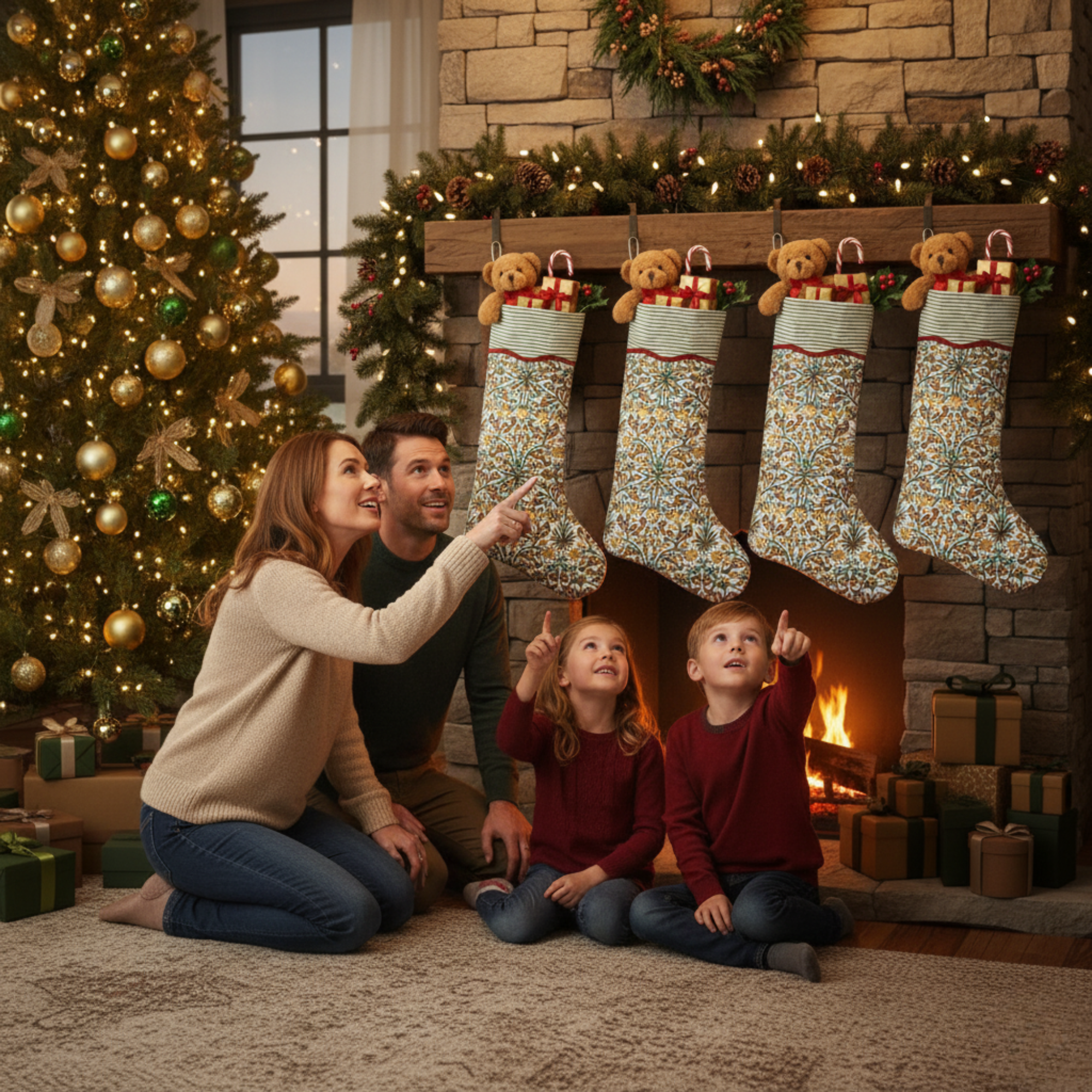 Goldenrod Yellow Christmas Stocking