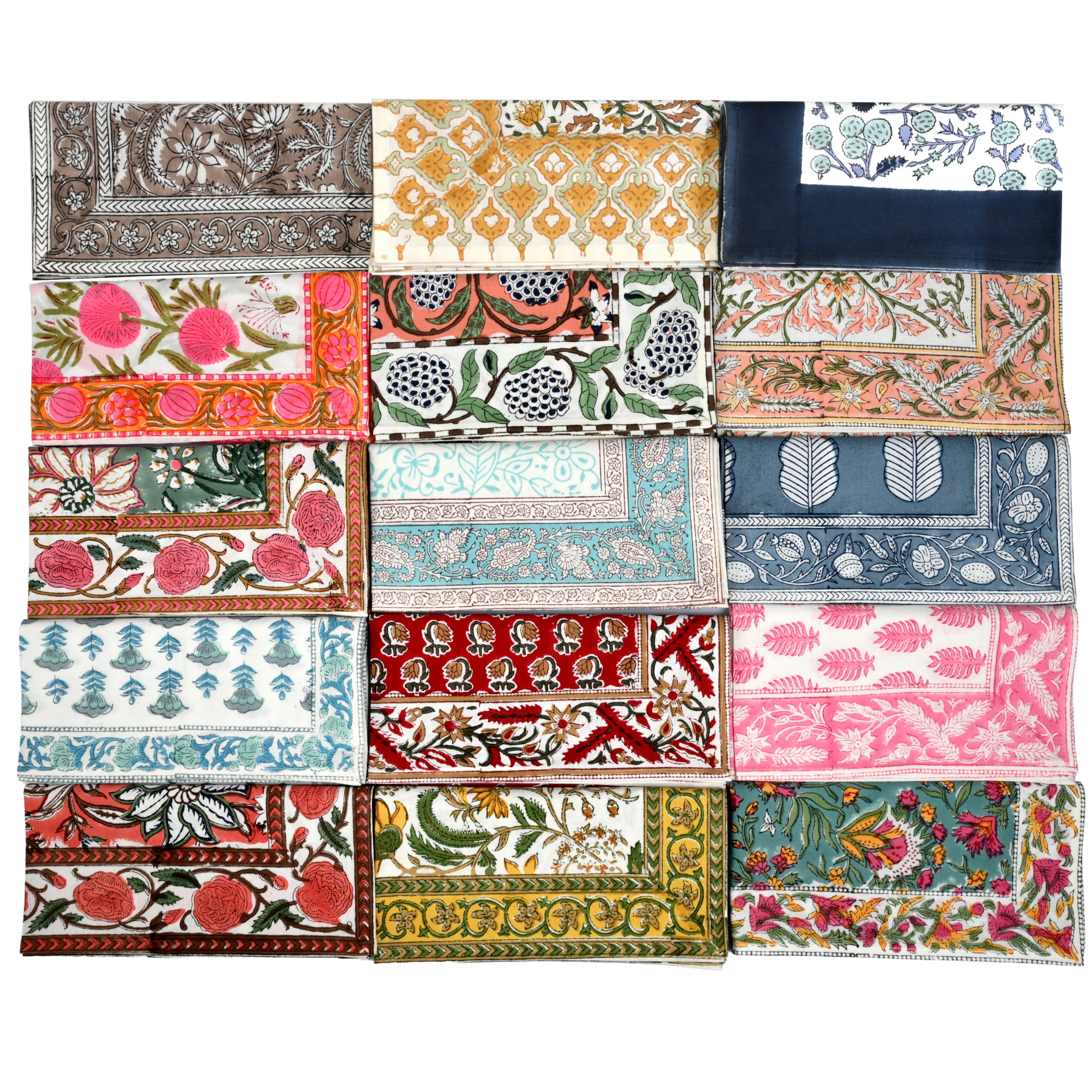 Mixed Border Napkins Ridhi Block Print