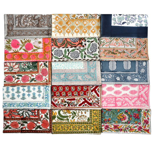 Mixed Border Napkins Ridhi Block Print