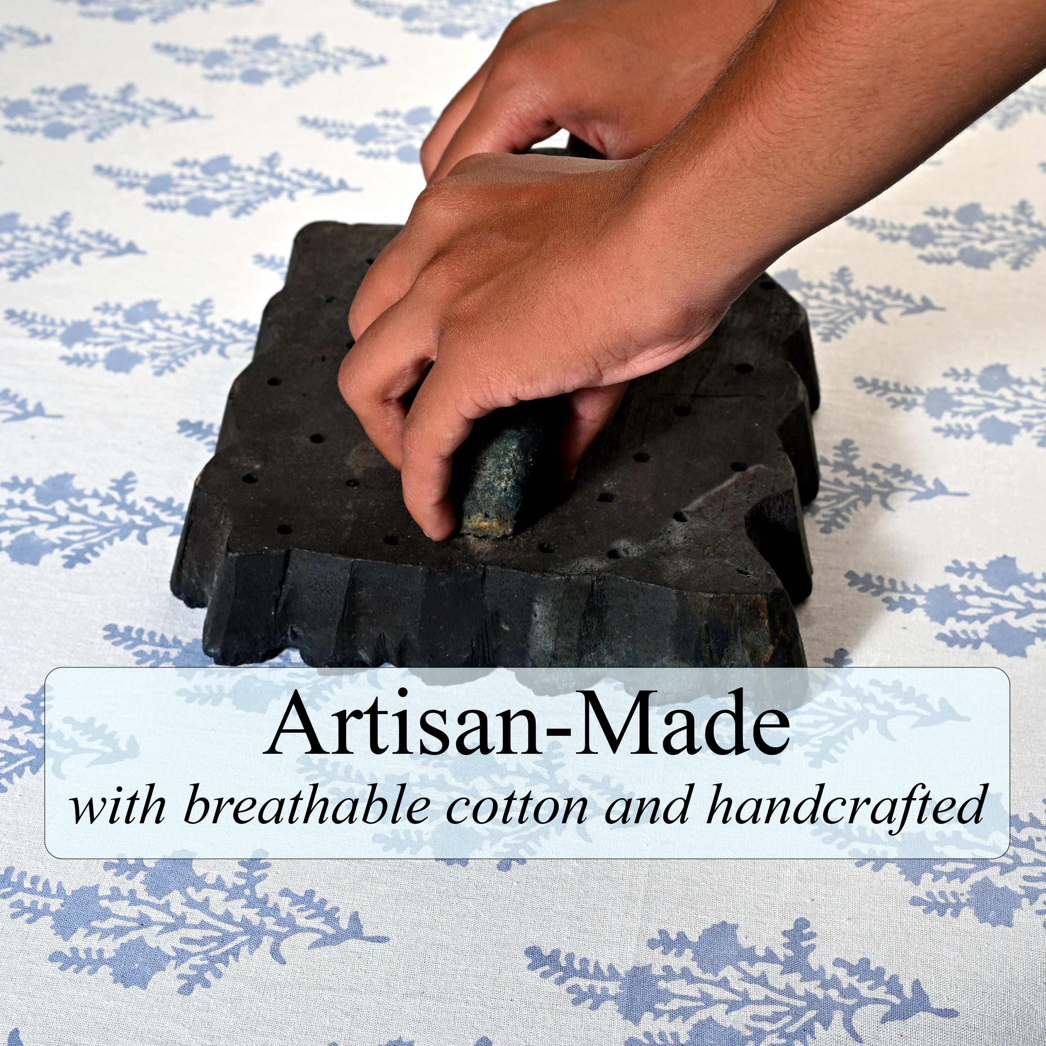 Coastal Blue Ruffle Sham Pillow Cover RIDHI